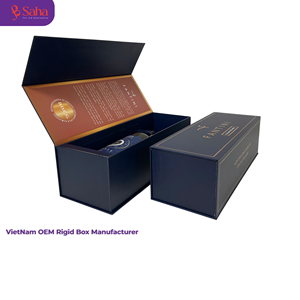 Fabricant OEM au Vietnam, boîte à vin personnalisée de haute qualité, boîte cadeau rigide en papier de luxe pour vin et spiritueux - Product Image 2
