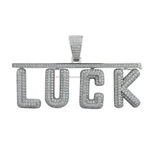 Trap Letter Pendant Necklace <b>Iced</b> <b>Out</b> Moissanite Diamond Hip Hop <b>Chain</b> Luxury Bling Jewelry Gift - Product Image 4