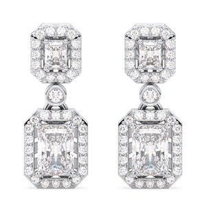 REYES Pendientes de Oro Sólido de 14K de Alta Calidad con Diamante Cultivado en Laboratorio CVD de 3.5 Quilates para Mujer, Joyería Fina de Lujo para Bodas - Product Image 2