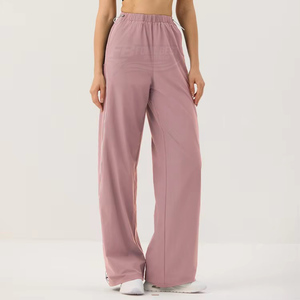 Solid Color High Waist Plaid Trousers Wholesale Drawstring Sweatpants Custom Logo Stylish Simple Plus Size Factory Direct - Product Image 5