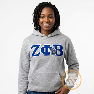 GREEK TREASURES เสื้อฮู้ดผ้าฟลีซคอตตอน 100% สำหรับผู้หญิง Zeta Phi Beta รุ่นปรับแต่งได้สำหรับฤดูหนาว พิมพ์ลายดิจิทัล-ขายส่ง - Product Image 4