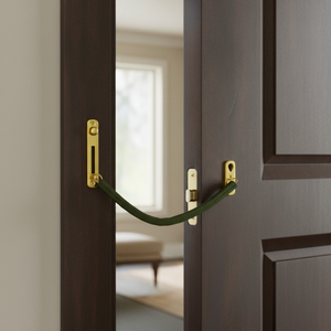 ชุดอุปกรณ์ประตูทองเหลืองแข็งแรงทนทาน สไตล์โบราณ |   ที่กั้นประตูแบบทนทาน, ตัวล็อคสำหรับเด็ก, ตะขอ และอุปกรณ์เสริมประตูบ้าน - Product Image 2