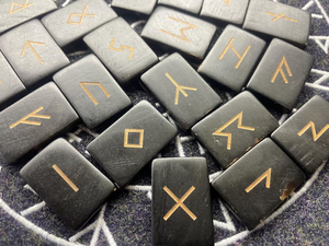 <b>Engraved</b> Horn Runes, Elder Futhark, Viking Divination <b>Tool</b> by blossom craft india - Product Image 2