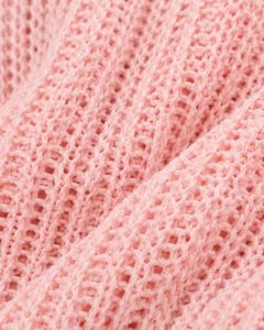 Pull court tricoté rose personnalisé pour femme, coupe ample, manches courtes, léger, respirant, décontracté, tendance, pour l'été - Product Image 3