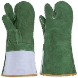 Reinforced Cowhide Split Leather Oven <b>Gloves</b> Reflective Safety Cuff General Purpose Industrial Construction Safety Bakery <b>Gloves</b> - Product Image 1