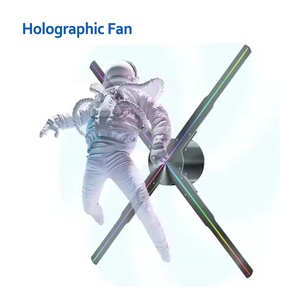 Ventilateur holographique 3D <span class=keywords><strong>avec</strong></span> ventilateur de projecteur d'hologramme 3D et ventilateur à LED pour affichage publicitaire ou exposition <span class=keywords><strong>avec</strong></span> support en métal, Wifi, son - Product Image 5