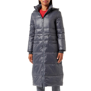 Best Quality Custom Knitted <b>Long</b> Cotton Puffer Women's Eco-Friendly Breathable <b>Winter</b> Coat Hood Fashionable <b>Jacket</b> Latest Design - Product Image 1