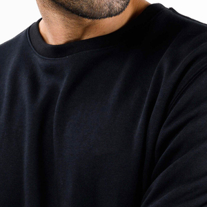 Sweat-shirt personnalisé en gros avec logo, épais, respirant, coupe-vent, imprimé sérigraphié, en polyester/coton pour hommes - Product Image 3