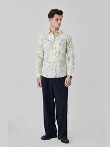 Men's Slim Fit Floral Printed Casual Shirt Full Sleeve Turn-<b>down</b> Collar Summer Style Poplin Fabric - Product Image 2