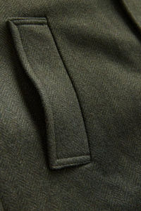 Men's Winter Casual Long Overcoat Plus Size Standard Woolen Polyester Real Fox <b>Fur</b> Warm <b>Fur</b> <b>Trim</b> V Neck - Product Image 5