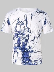 OEM Sweat-shirt pour homme en élasthanne/polyester T-Shirt à manches courtes pour entraînement de gym Style hip-hop décontracté Impression numérique personnalisée - Product Image 2