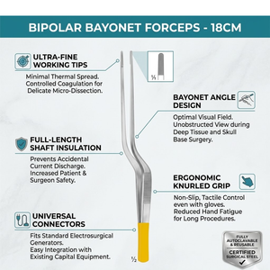 Pinzas de Bayoneta Taylor TC 18mm, Instrumentos Quirúrgicos - Product Image 2