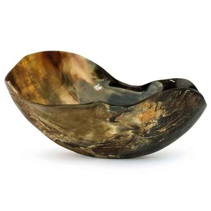 Tazón para Ensalada de Cuerno de Búfalo Natural Ecológico, Hecho a Mano, Pulido, Apto para Lavavajillas, Ligero, para Fiestas y Cenas - Product Image 1