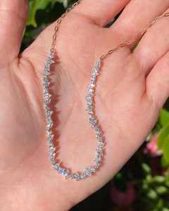 Colliers tennis en diamants de laboratoire à taille mixte 2 carats, chaîne maille trombone en or massif 14K 18K, 14-16 pouces, collier illusion de luxe, bijoux fins - Product Image 6