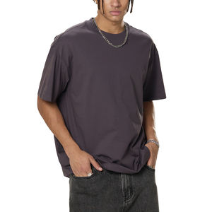 T-shirt Homme Été Haute Qualité Coton Lavé 210 g/m² Coupe Slim Effet Délavé Longueur Courte Idéal Club Jogging École - Product Image 2