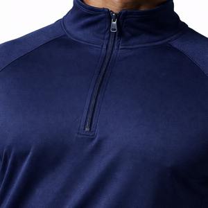 Conjunto Deportivo Azul Marino para Hombre, Camiseta de Manga Larga con Cierre de Cremallera y Pantalones Cortos, Ropa Deportiva Personalizada del Fabricante Wida Sports - Product Image 6