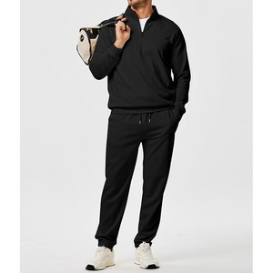 Conjunto Deportivo Urbano Transpirable Personalizado para Hombre, Invierno |   Sudadera con hombros caídos y pantalones apilados - Product Image 5