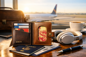 WRIZA Minimalist Slim Real Leather Business Card Holder Professional Compact <b>Wallet</b> Stylish Durable Design <b>for</b> <b>Men</b> and Women - Product Image 5