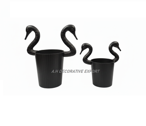 Luxury <b>Gold</b> Swan Handle for <b>Ice</b> <b>Bucket</b> Elegant Antique Brass Finish Aluminum Wine Cooler for Parties Home Bar Decoration - Product Image 2