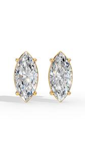 Graceful Marquise Cut Solitaire Lab Grown Diamond <b>Stud</b> <b>Earrings</b> 10.45x5.24mm IGI Certified Rose Gold Luxury Jewelry Anniversary - Product Image 4