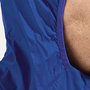 <b>Men's</b> Blue Hooded Windbreaker <b>Jacket</b> With Quick Dry Knitted Fabric Sporty <b>Summer</b> Outerwear Set - Product Image 5
