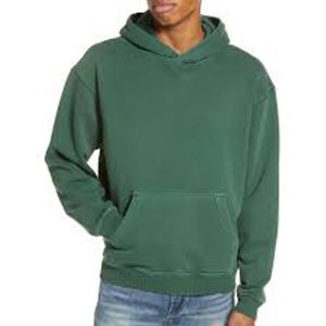 เสื้อฮู้ดดี้คลาสสิกสำหรับใส่ทุกวัน ดีไซน์ชายเสื้อแบบริบและแขนยาว - Product Image 1