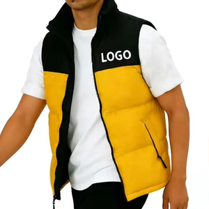 Chaleco de Invierno para Hombre, Diseño Original, Ligero, Acolchado, con Capucha, Estilo Patchwork, con Logotipo Personalizado - Product Image 2