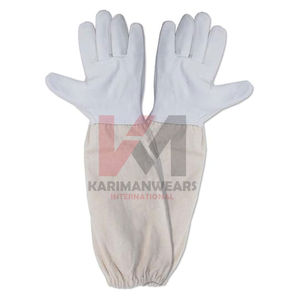 Gants de protection robustes pour apiculture, en cuir, à manches longues, pour l'élevage apicole et la production commerciale de miel - Product Image 1