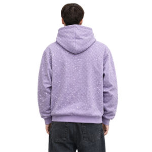 Sudadera con Capucha para Hombre con Diseño de Diamantes de Imitación, Sudadera de Algodón y Felpa para Hombre, Ropa Urbana, Logotipo Personalizado, Calidad Premium, Fabricación por Contrato - Product Image 3