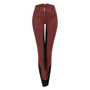 Women Equestrian Riding Breeches Full <b>Seat</b> Suede Patch High Waist Burgundy Maroon Horse Riding Pants Wholesale OEM - Product Image 1