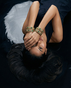 Vintage Green White Stone Zinc Alloy <b>Bangle</b> Set Antique Gold Ethnic Premium <b>Indian</b> Wedding Accessories Traditional Women Jewelry - Product Image 6