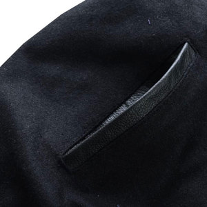 Veste universitaire pour homme de haute qualité, décontractée, en coton molletonné avec corps en laine et design en cuir à motifs. - Product Image 6