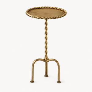 Table d'appoint AeroTaper en laiton brossé de luxe, table d'appoint minimaliste en métal sculptural pour la décoration d'hôtel et de salon - Product Image 3