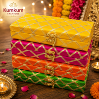 Boîte à bijoux en MDF recyclable, fabriquée à la main au Rajasthan, Inde, élégante et tendance, idéale pour les fêtes du Nouvel An, les mariages, les fêtes de déménagement ou comme cadeau.