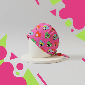 Gorros Quirúrgicos de Algodón con Forro de Satén, Diseño Personalizado con Estampado de Personajes de Dibujos Animados para Mujeres - Product Image 3