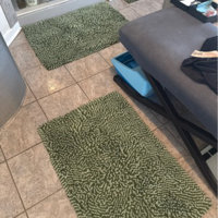 Tapis de bain en chenille rayé moderne Junxi personnalisé, dégradé de couleurs, antidérapant, absorbant, pour la maison, la cuisine, la salle de bain, les toilettes, la porte - Product Image 2