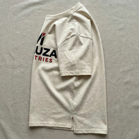 T-shirt oversize à manches bouffantes pour homme, en maille côtelée, mélange de coton, élégant, décontracté, à manches courtes, respirant et à séchage rapide