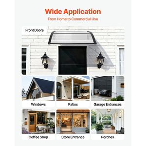 Toldos para Ventanas de Puertas Exteriores de 38 x 40 Pulgadas, Protección Contra Lluvia, Nieve y Sol, con Drenaje, Soporte de ABS, Toldos para Entrada de Puerta - Product Image 6