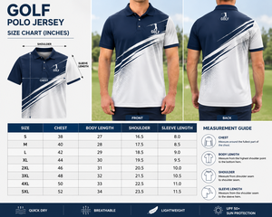 Polo de Golf Deportivo de Secado Rápido con Logotipo Personalizado, Polo de Golf Transpirable para Hombre, Sublimado en Poliéster - Product Image 5