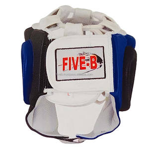 Protège-tête de boxe en cuir de vachette Five-B avec rembourrage en EVA et latex PU, fermeture à lacets réglable pour une protection optimale - Product Image 1
