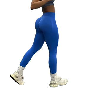 Leggings de yoga pour femmes à taille haute, longueur intégrale, effet push-up, de haute qualité, sans couture, en coton/fibre de bambou, best-sellers - Product Image 1