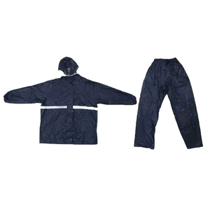 Unisex Navy Waterproof Rain Suit Full Sleeve Jacket Pants Set All Seasons Adult Wear Custom logo and design - Product Image 2