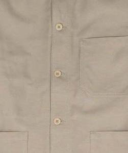 Veste de travail décontractée en coton beige à col rabattu, personnalisable, en toile de coton épaisse pour homme - Product Image 6