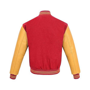 Blouson universitaire en jean vieilli pour homme, mélange de coton, délavage vintage, style baseball, finition délavée, streetwear rétro, manteau tendance - Product Image 3