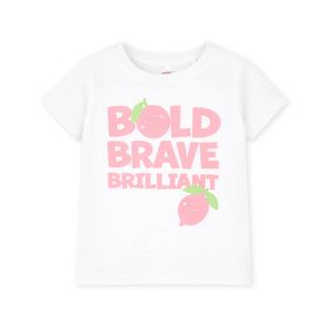 Camiseta de Manga Corta para Niñas, Estampada, de Algodón Suave, Corte Ajustado, Estilo Italiano, con Logotipo Personalizado - Product Image 1