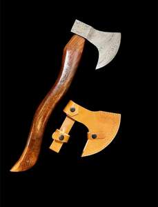 Hache à dos plat en acier à haute teneur en carbone de qualité industrielle, fabriquée à la main par Steel Craft International, manche en bois de 18 pouces, 1,5 kg, garantie 1 an - Product Image 5