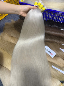 Extensions de cheveux vierges vietnamiens 100% naturels, blondes, toutes longueurs de 12 à 32 pouces, super double drawn, pointes droites - Product Image 2