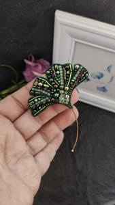 MD HANDICRAFTS Handcrafted Embroidered Brooch <b>Pin</b> with Beads Pearls Sequins for Women Designer Embroidery Beaded Wedding Brooch - Product Image 6