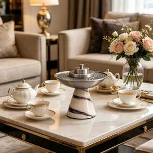 Quemador de Incienso Metálico en Oferta, Mubkhar de Primera Calidad para Decoración del Hogar con Base de Mármol Natural Personalizable 2026 - Product Image 5