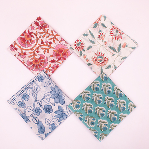 Pañuelo Multiusos de 21 Pulgadas con Estampado Artesanal, Estilo Vintage, para la Muñeca, Accesorio para el Cabello, 100% Algodón, con Diseño Floral, Pañuelo de Bolsillo - Product Image 1